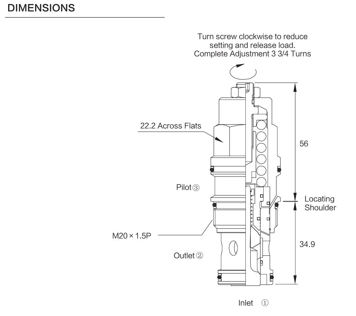 INCBBA-LHN dimensions drawing