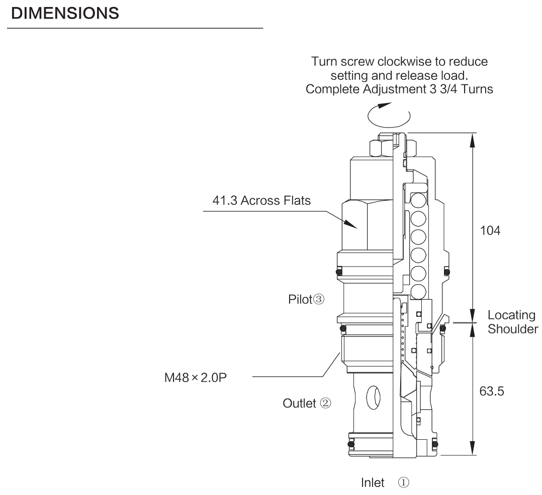 INCBHA-LHN dimensions drawing