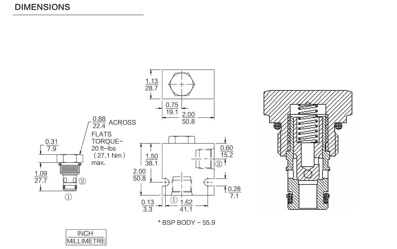 INCV08-B20 dimensions drawing