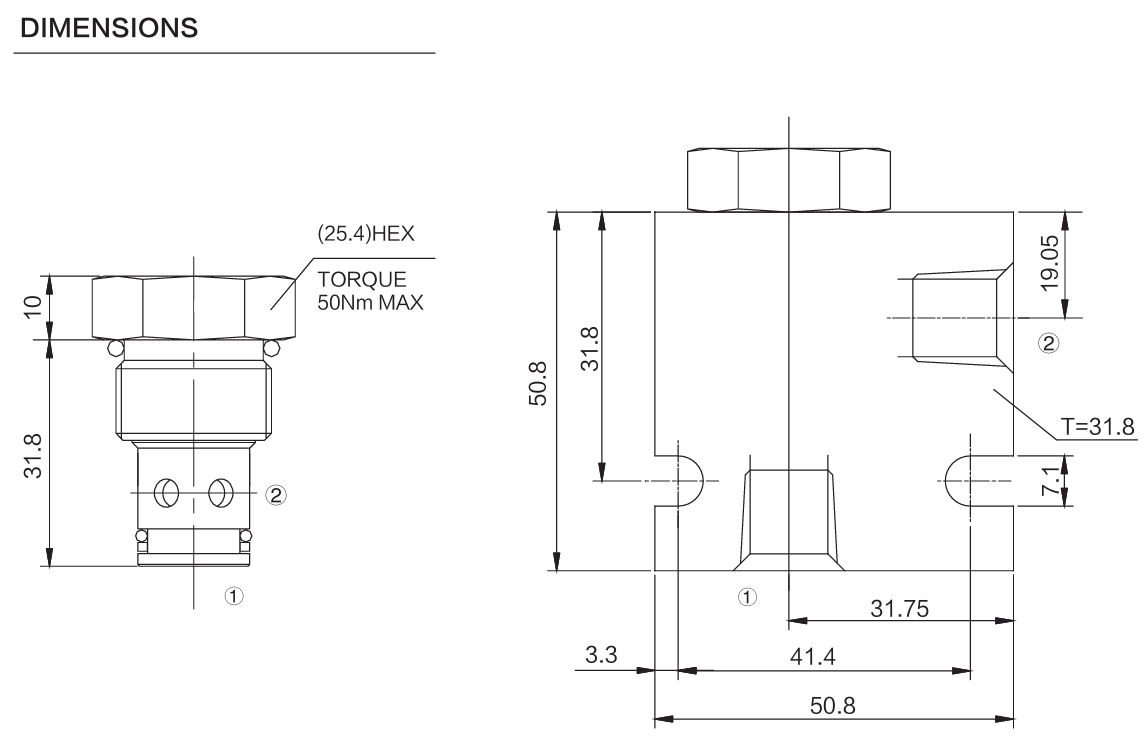 INCV10-20B dimensions drawing