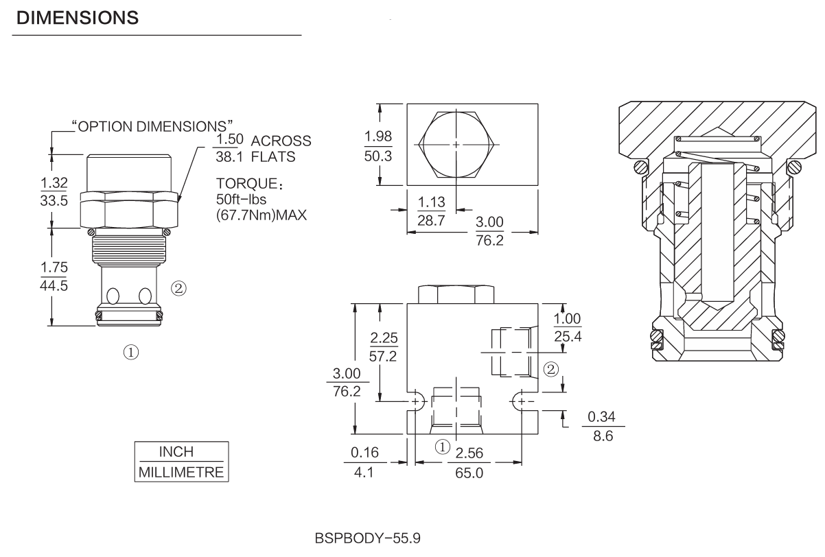 INCV16-20 dimensions drawing