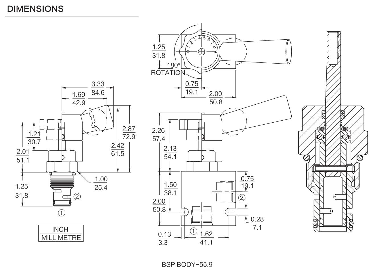 INMR10-20 dimensions drawing