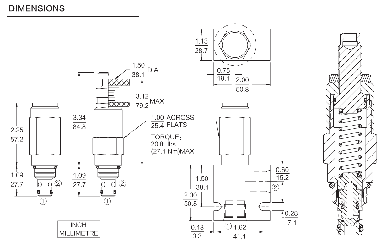 INRV08-20 dimensions drawing