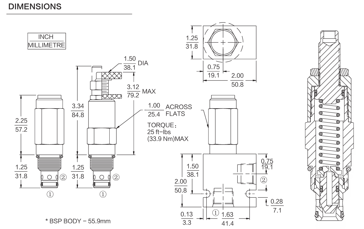 INRV10-20 dimensions drawing