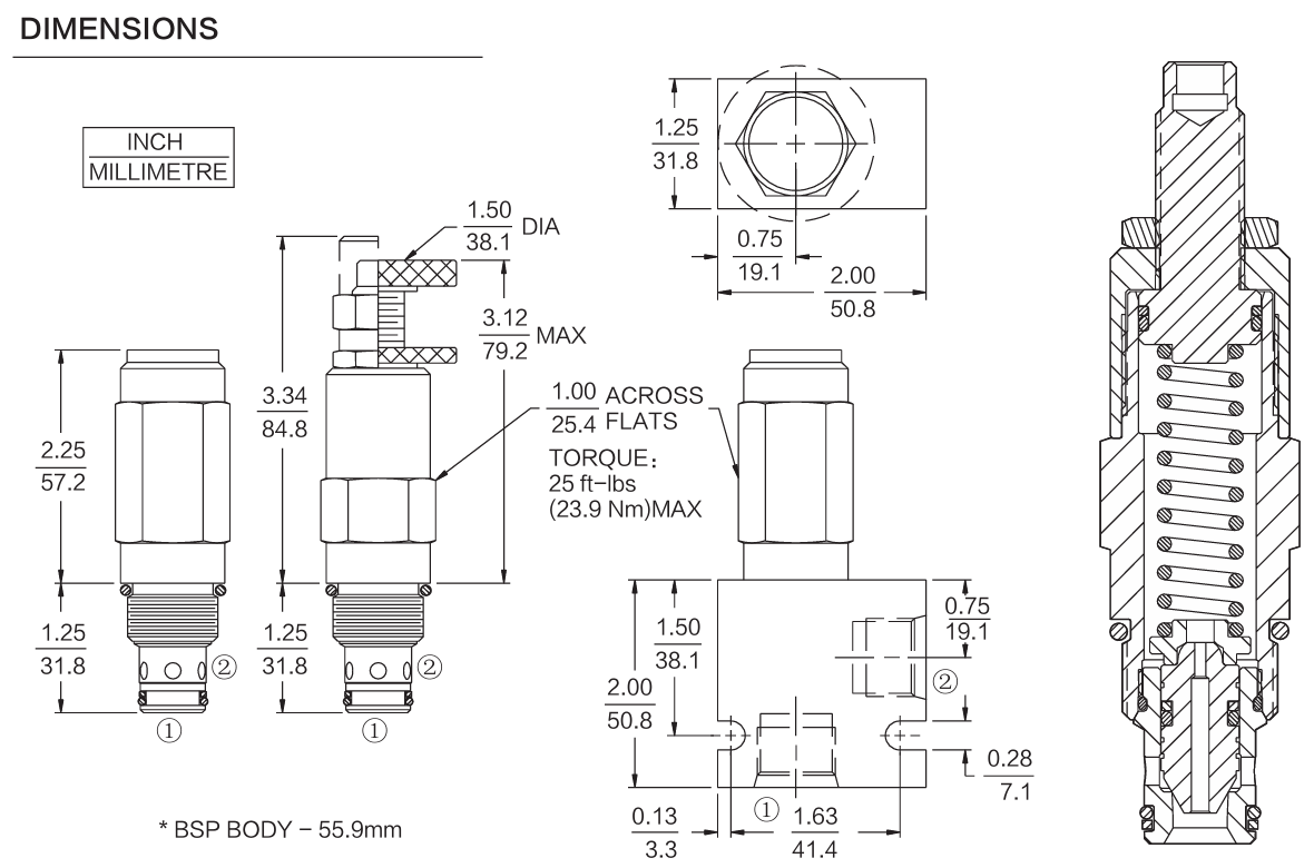 INRV10-22 dimensions drawing