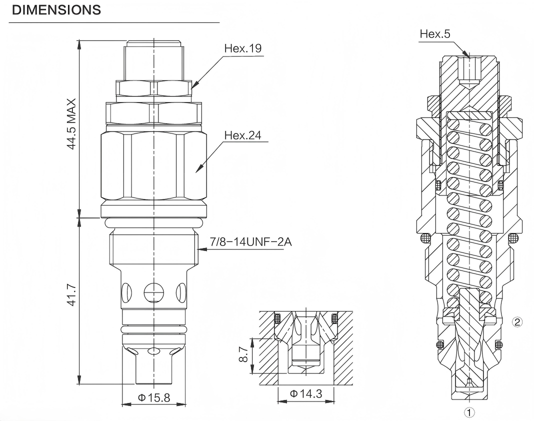 INRV10-D20 dimensions drawing