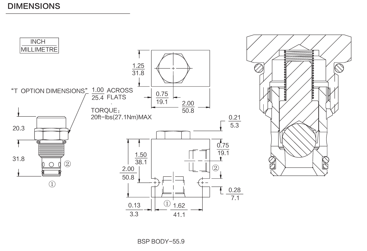 INCV10-20 dimensions drawing