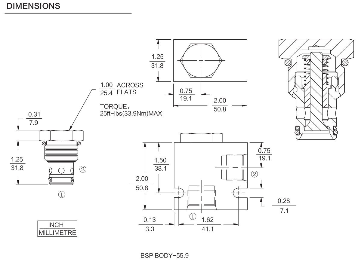 INCV10-24 dimensions drawing