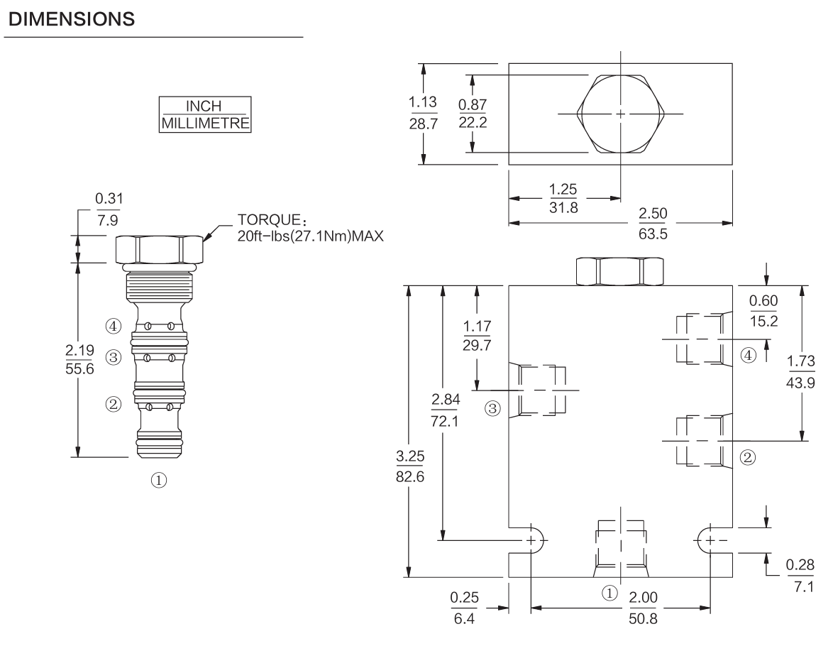 INDC08-40 dimensions drawing