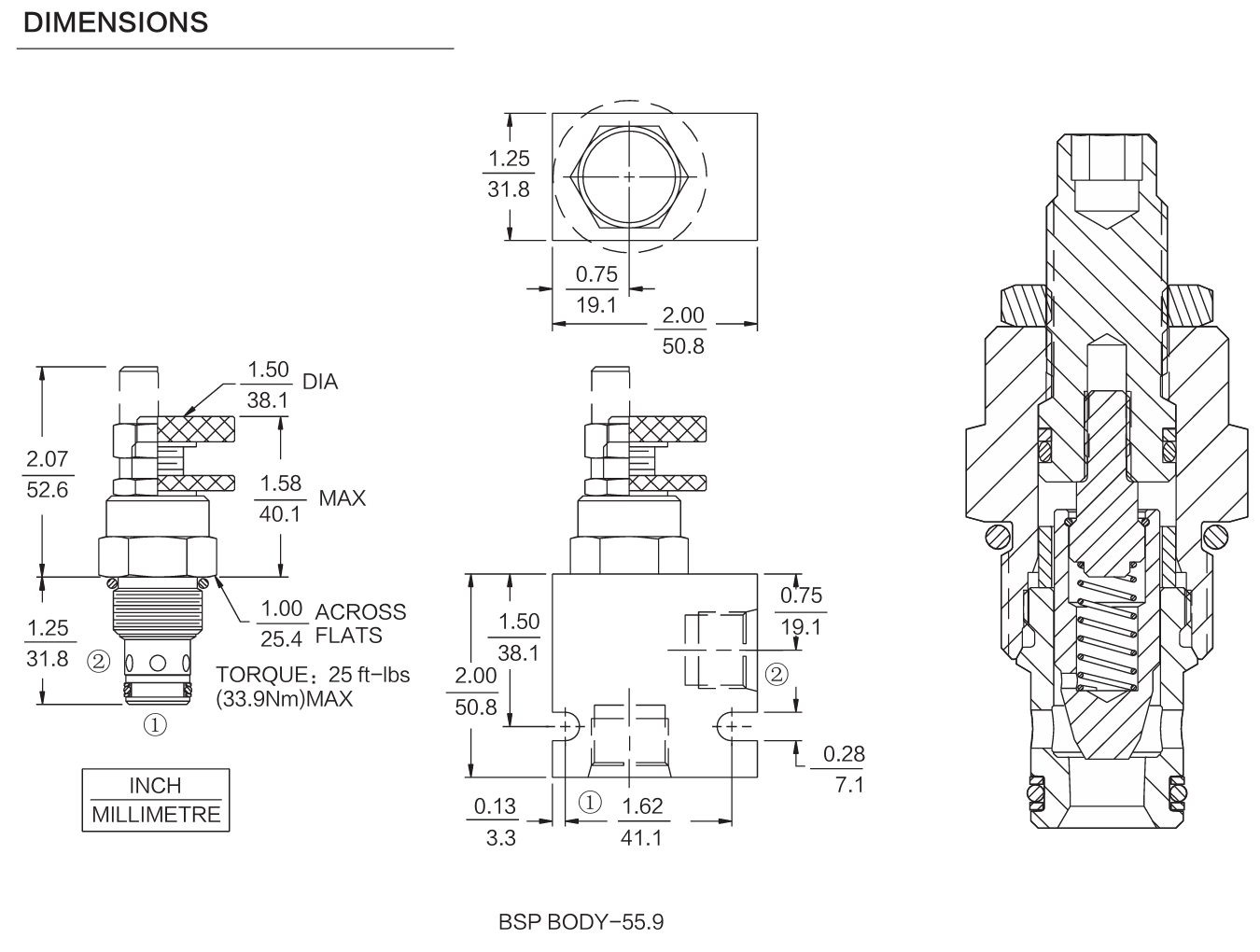 INFC10-20 dimensions drawing