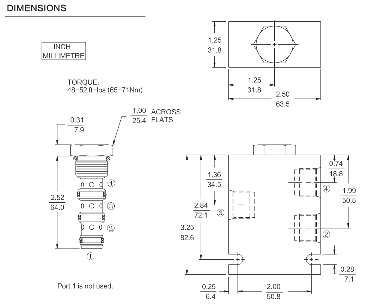 INFD50-45 dimensions drawing