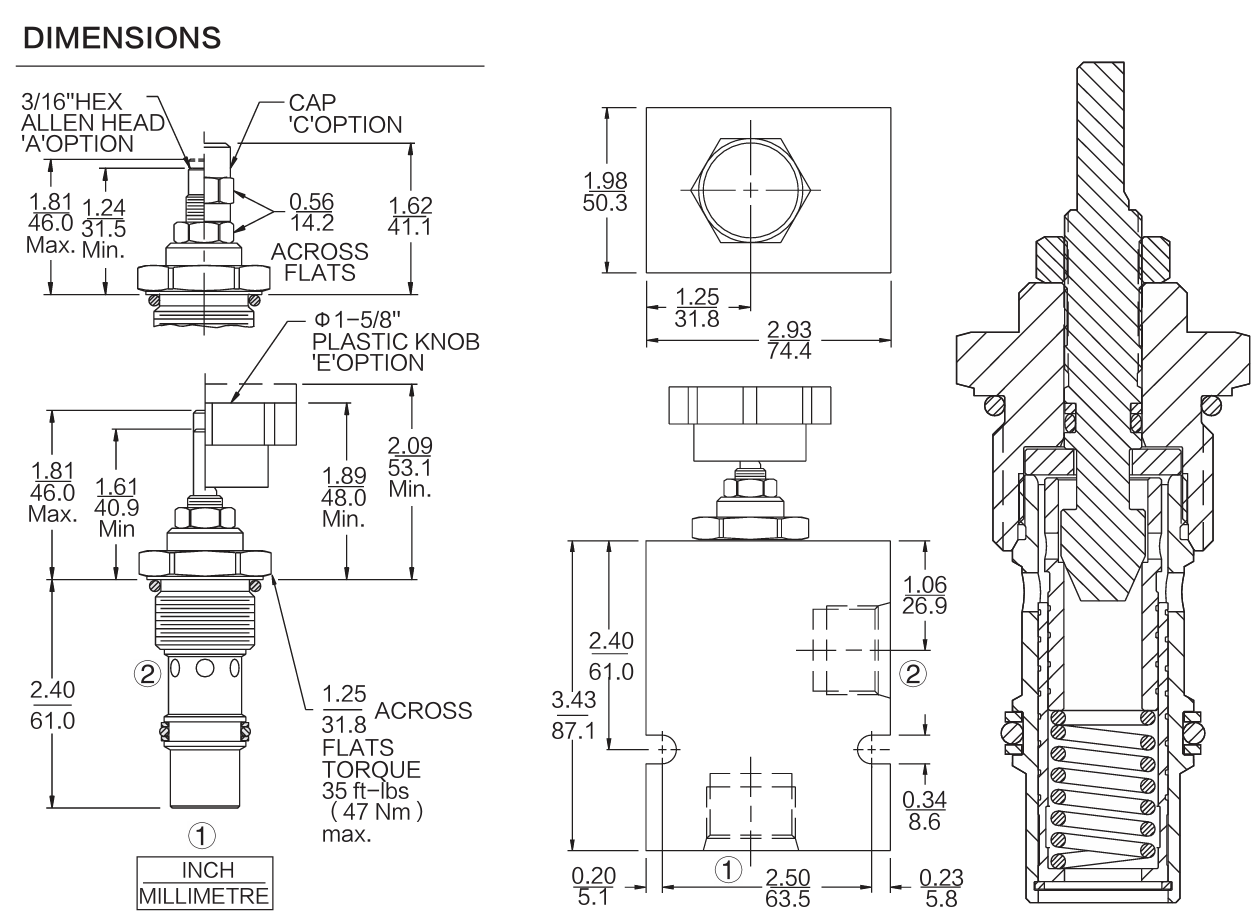 INFR12-23 dimensions drawing