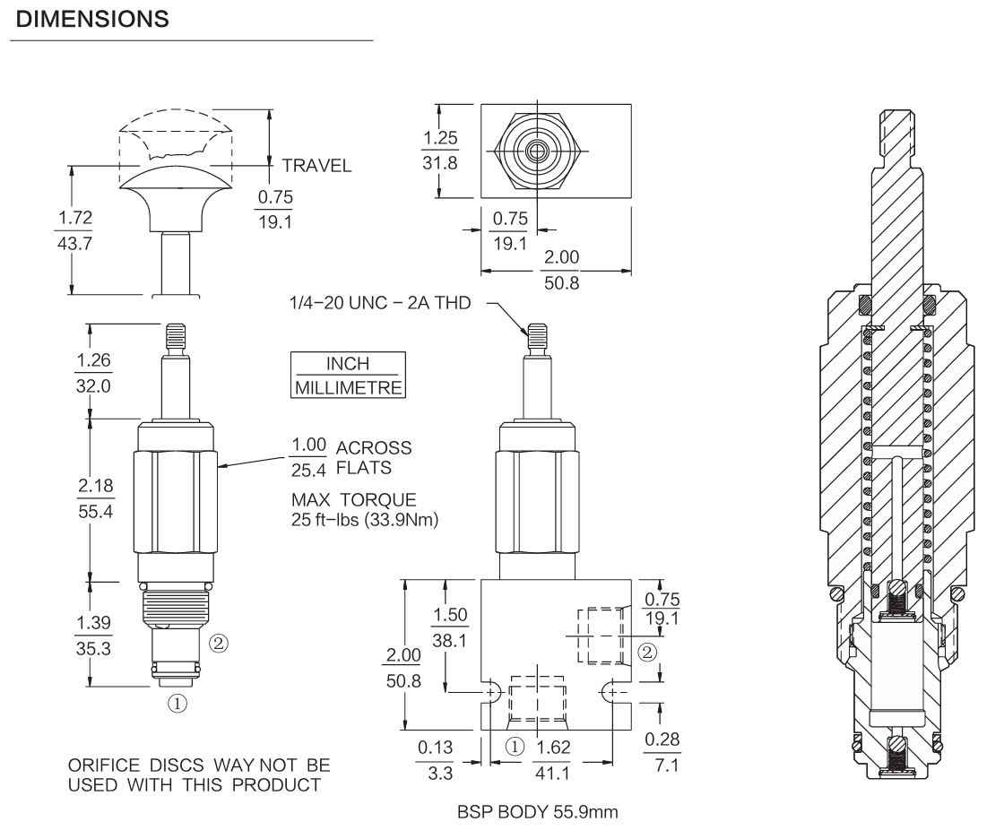INHP10-20 dimensions drawing