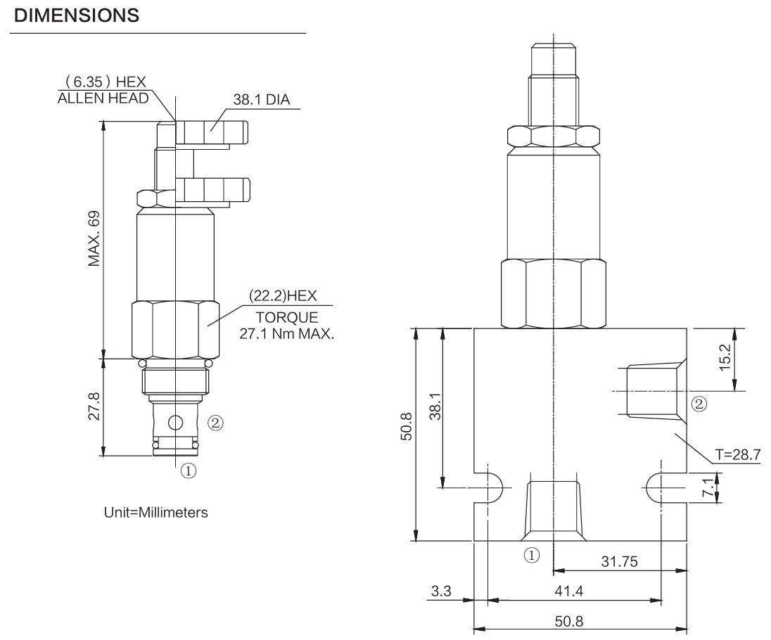 INDRV08 dimensions drawing