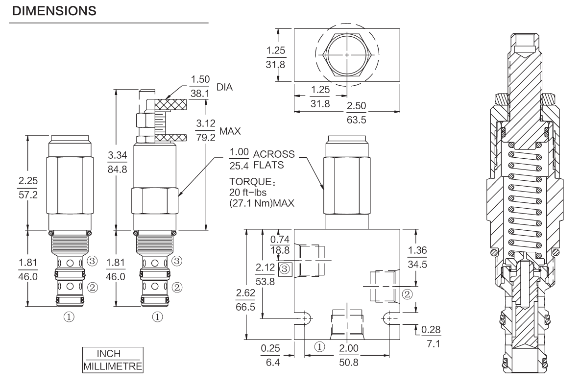 INPS10-30 dimensions drawing