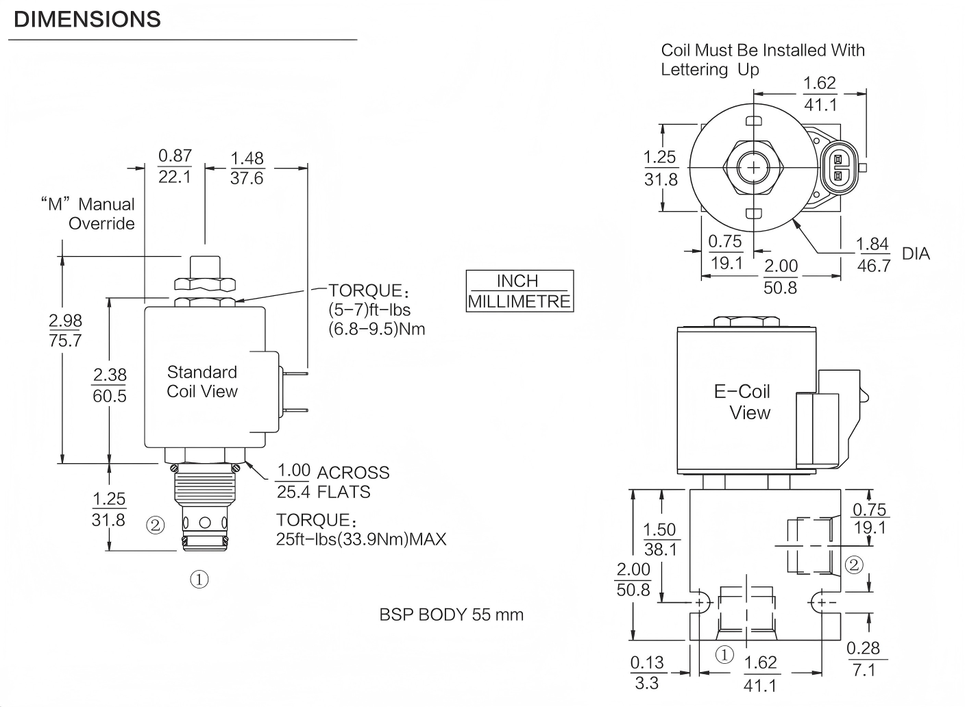 INSV10-28 dimensions drawing
