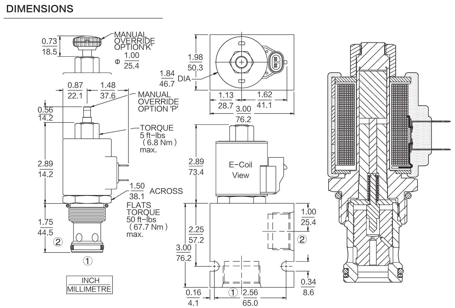 INSV16-21 dimensions drawing